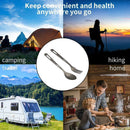Portable Tableware Spork Set Titanium Fork Spoon Cooking Supplies Tools H7M2