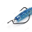 Steel Lure Turn Ring Sequins Jigging Bait Fishing Hook Luminous beads Soft lure