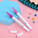 Permanent Highlighter Pen Watercolor Marker Double-ended Fineliners pen