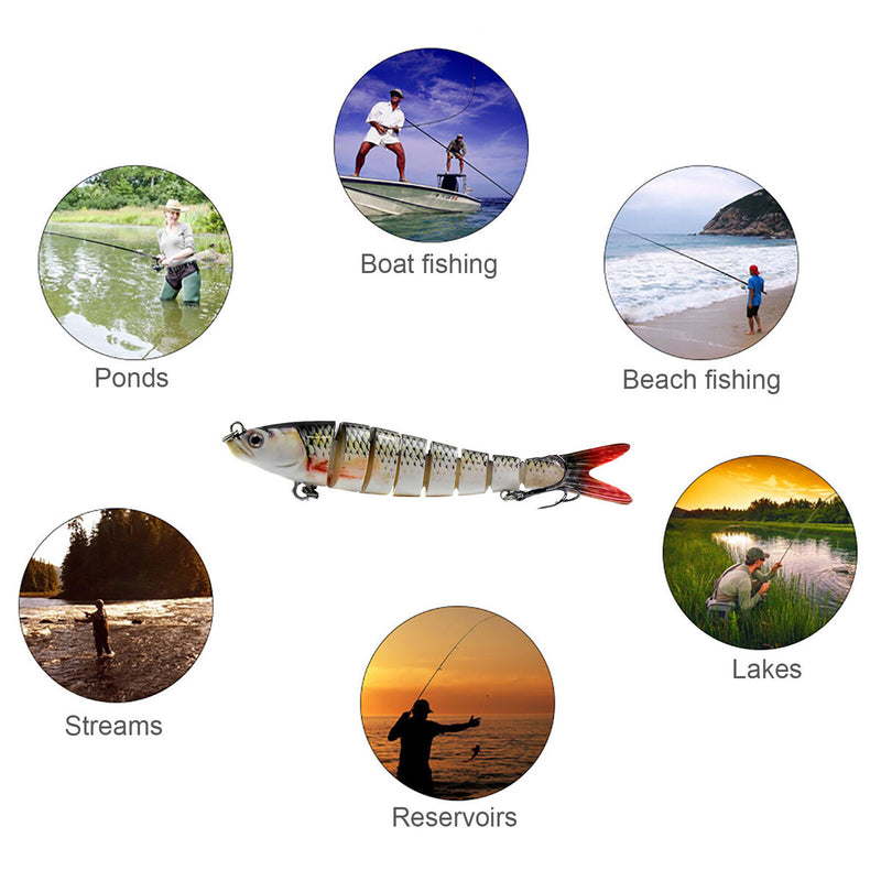 Sinking Fishing Lures Multi Jointed Bionic Swimming Floating Lifelike Swimbai