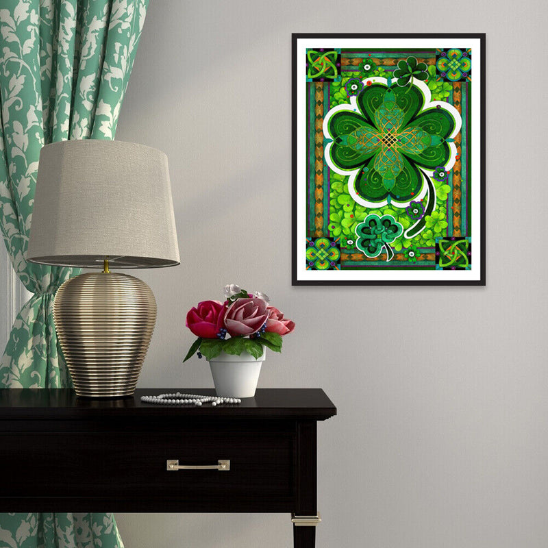 5D DIY Full Drill Diamond Painting Lucky Flower Cross Stitch Embroidery Mosaic