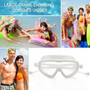 Swimming Goggles with Earplugs Waterproof Adults Diving Eyewear (White) Newly
