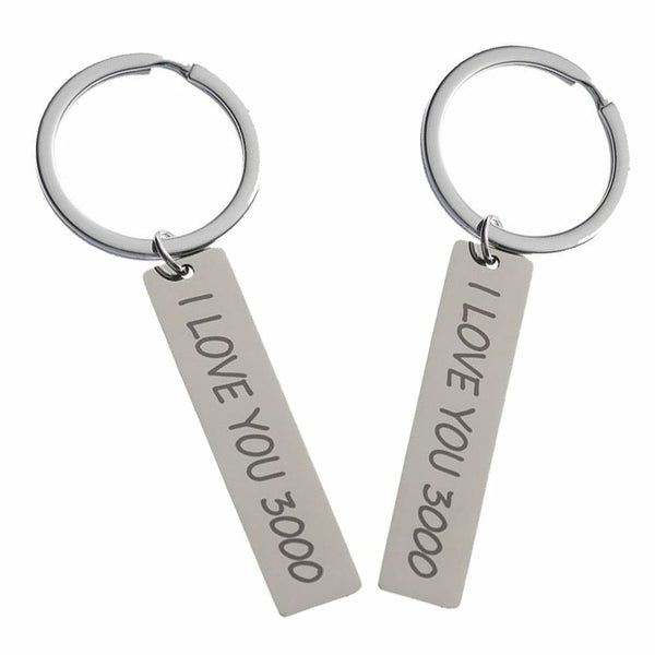 Wife Husband Gift Jewelry Key Ring Keyfob Car Pendant I Love You 3000 Keyring