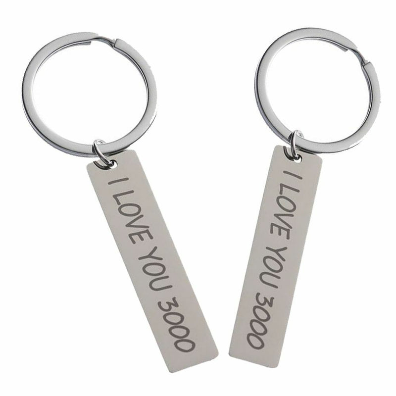 Wife Husband Gift Jewelry Key Ring Keyfob Car Pendant I Love You 3000 Keyring