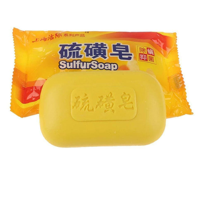 SULFUR SOAP Acne Pimples Blackhead Itchings Anti-Mites Scabies Fungus hot.