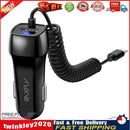 RAXFLY USB Car Charger for Phone Adapter with Micro USB Extension Cable Newly