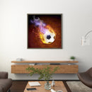 5D Diamond Painting DIY Flame Football Kits Full Round Drill Rhinestone Dec