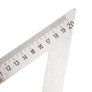 90 Right Angle Stainless Steel Triangle Ruler Woodworking Drawing Tools (L)