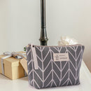 3pcs Printed Cosmetic Bag Canvas Purse Zip Makeup Wash Storage Pouch