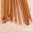 12-Size Bamboo Handle Crochet Hook Knit Weave Yarn Craft Knitting Needle