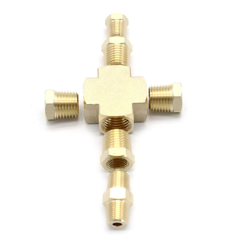 Oil Pressure Temperature Transmitter Sensor Adapter Distributor 1/8-27 NPT 1/4-18 NPT