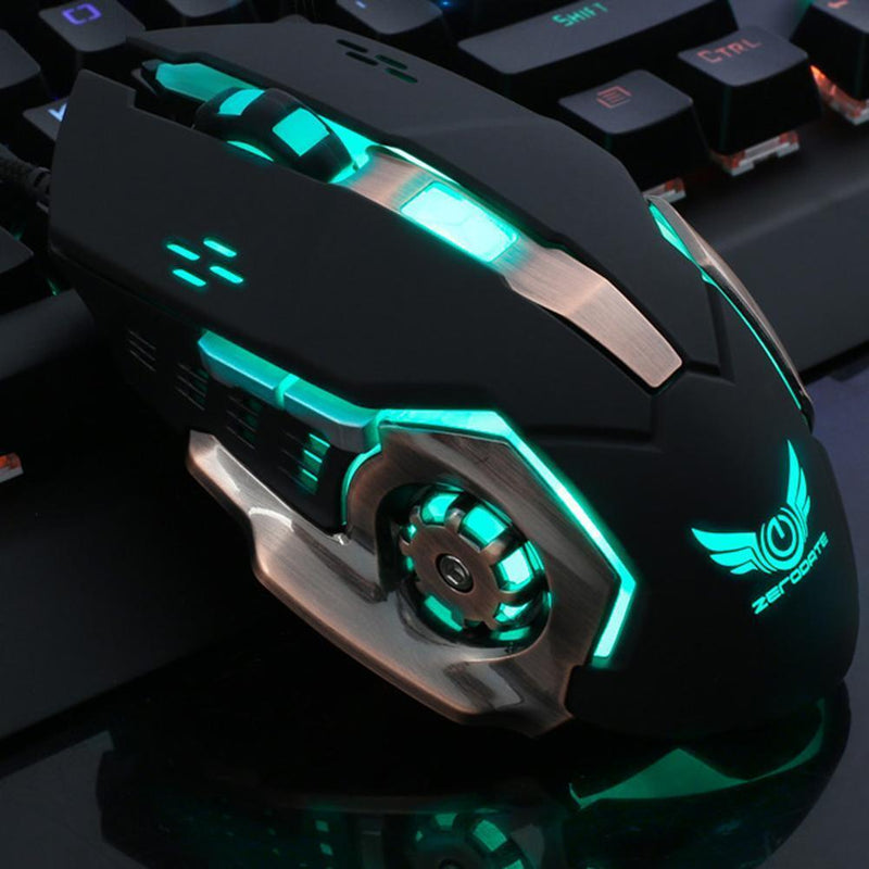 ZERODATE G11 Wired 6 Buttons 3200DPI RGB Backlight Gaming Optical USB Mouse
