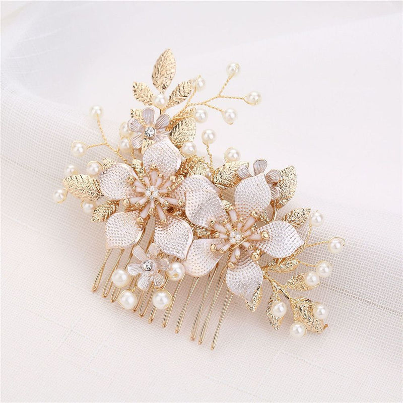 Wedding Party Crystal Bridal Clips Flower Hair Pin  Hair Combs Bridesmaid Tiara