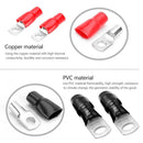 10pcs Car Audio Power Ground Wire Ring Terminals 4 AWG Gauge M8 Connectors