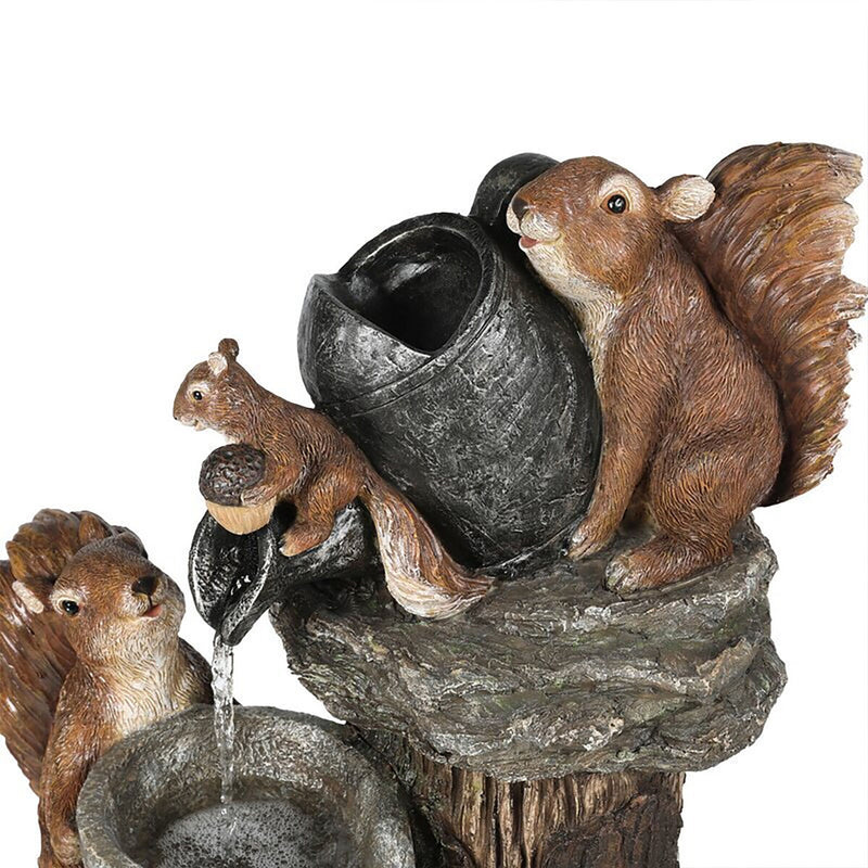 Garden Statue - Animal Sculptures Squirrel Outdoor Decoration Light (Solar)