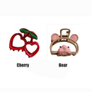 Hollow Bear Cherry Sweet Headwears Geometric Hairpins Hair Claws Hair Clips