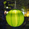 8 inch LED Round Solar Lantern Waterproof Pendant for Garden Decor (Green)