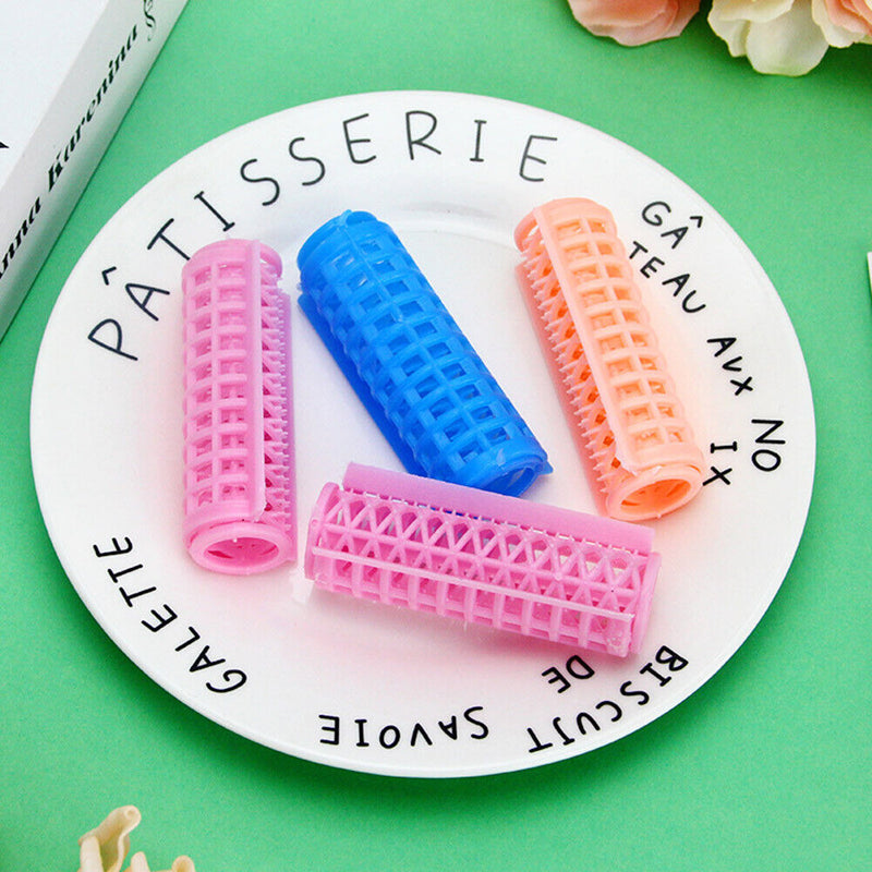 4x Hair Curler Rollers Salon Home DIY Hairdressing Styling Curling Grip Clips