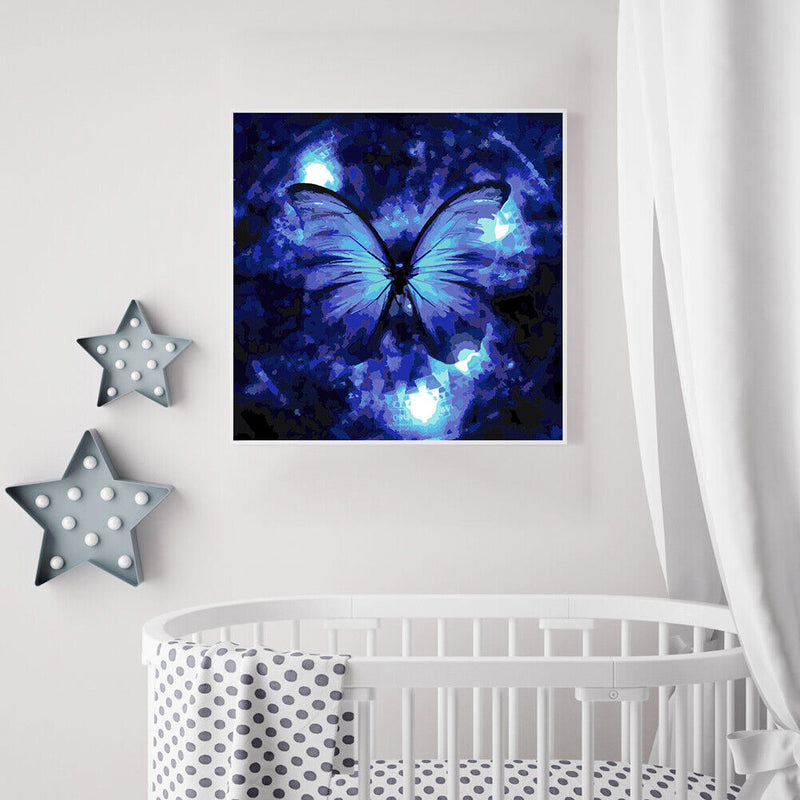 Butterfly Oil Paint By Numbers Kit DIY Acrylic Painting Canvas Frameless Picture