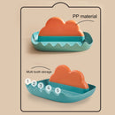 Silicone Utensil Rest with Drip Pad Cloud Rack with Pot Lid Holder (Orange)