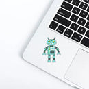 9pcs DIY Self-Adhesive Rhinestone Stickers Kit Colorful Cute Robots Phone Decor