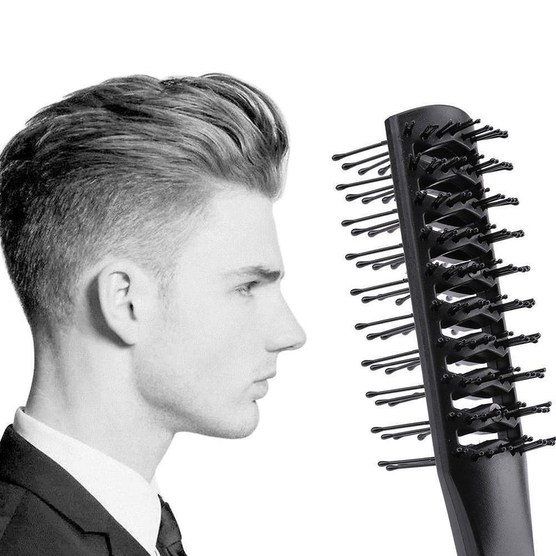 Double Side Massage Comb Black Plastic Anti-tangle Brushes Wide Teeth Brush