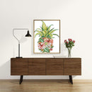 Partial Cross Stitch 14CT DIY Pineapple Flower Stamped Needlework Craft Home Art