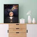 Full Cross Stitch Handcraft 11CT Stamped Moon Lake Needlework DIY Home Ornament