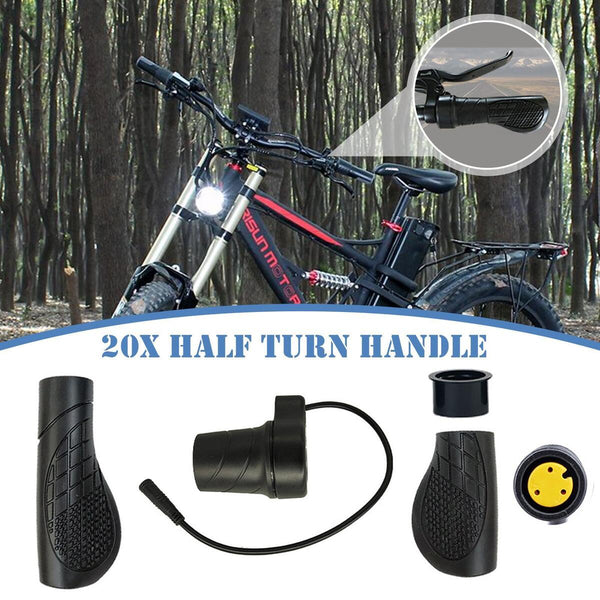 20X Bike Half Twist Throttle Grip 22.2mm with Cable for Electric Bike E-bike,`