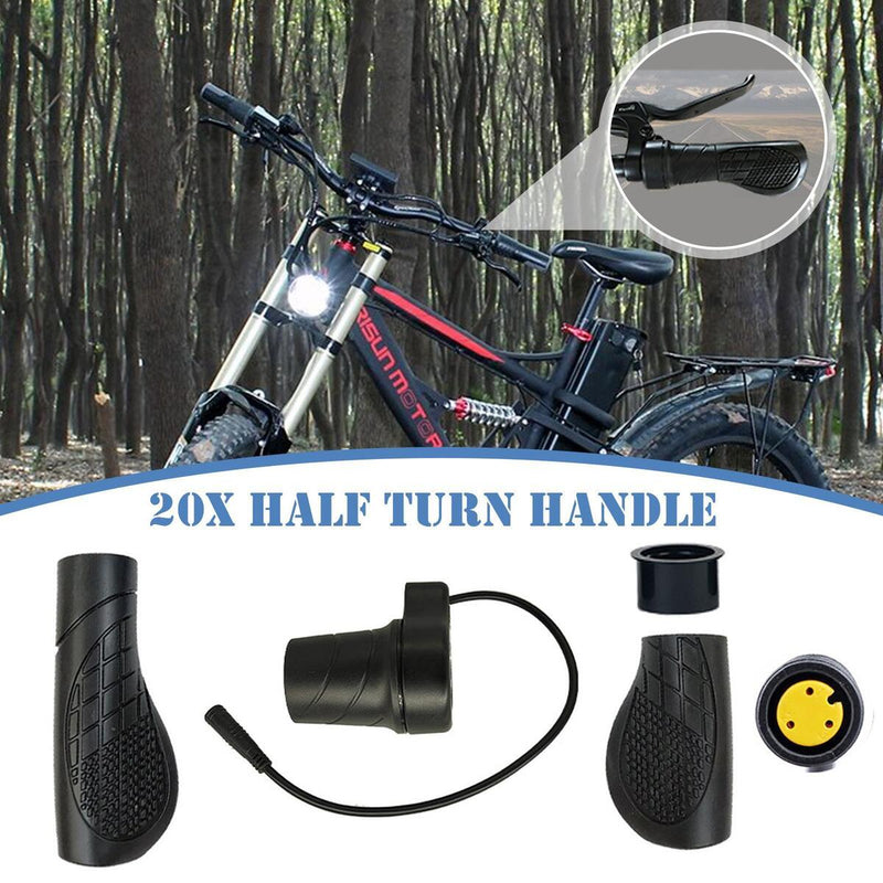 20X Bike Half Twist Throttle Grip 22.2mm with Cable for Electric Bike E-bike,`