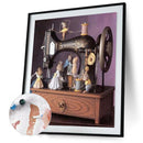 Digital Paint Sewing Machine Painted By Numbers On Canvas Decor M195