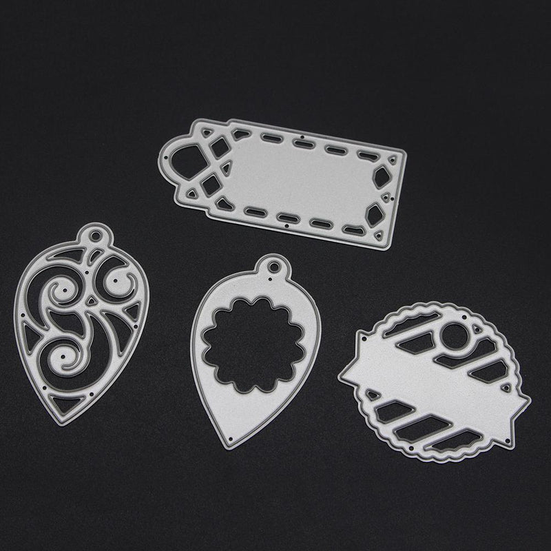 4pcs Metal Punching Molds Stencil Scrapbooking Paper Cards Craft Embossing Mold
