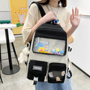 #A Teenager Bookbag Rucksack Mochila Shoulder Crossbody Bags Students Pencil Cas