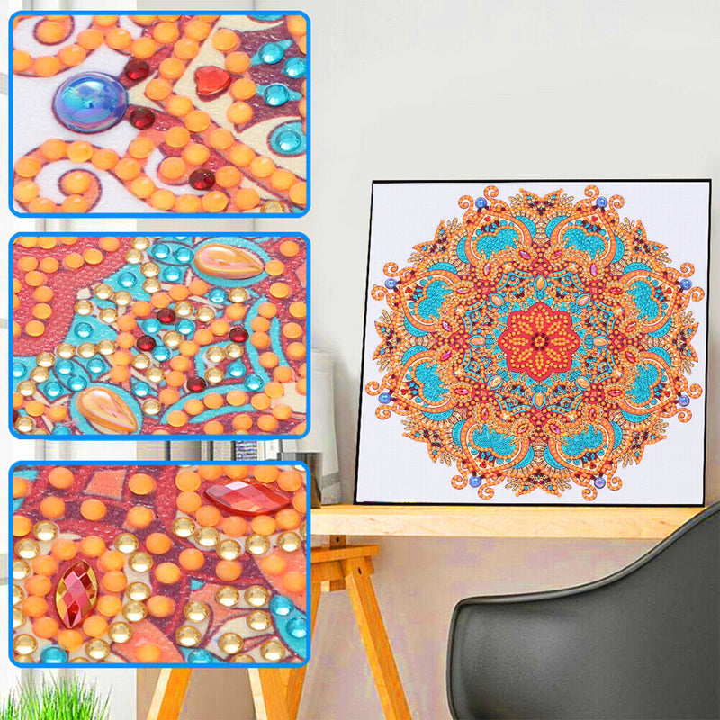 Crystal Drill 5D Special Shaped Diamond Painting Color Mandala Kit (GT135) Newly