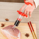Stainless Steel Needle BBQ Flavor Injector Roast Meat Spice Sauce Syringe S