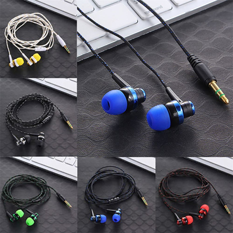 Wired Mobile Phone Earpiece Stereo 3.5mm Earbuds In-Ear Earphone HiFi Headphone