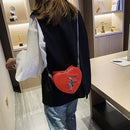 Female Messenger Chain Bag Solid PU Shoulder Handbag Portable Zipper Street Tote