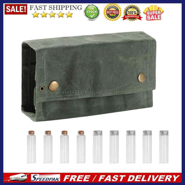 9pcs Small Empty Spice Glass Bottles Set with Cork Stopper/Lids DIY Crafts Vi