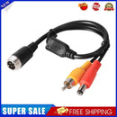 Aviation Head to RCA Male DC Male Extension Cable Adapter for Camera (A)