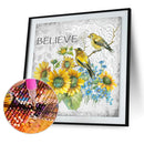 5D DIY Diamond Painting Flowers Birds Full Round Drill Mosaic Art Home Picture