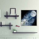 5D Rhinestone Pictures DIY Moon Wolf Full Round Drill Diamond Painting Craft Kit