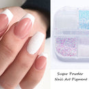 Glitter Pigment DIY Manicure Shinning Winter Sugar Nail Powder White Coating