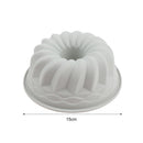 Silicone Cake Molds 6 inch Round Spiral Savoirin Pan Baking Tray (Blue A) Newly