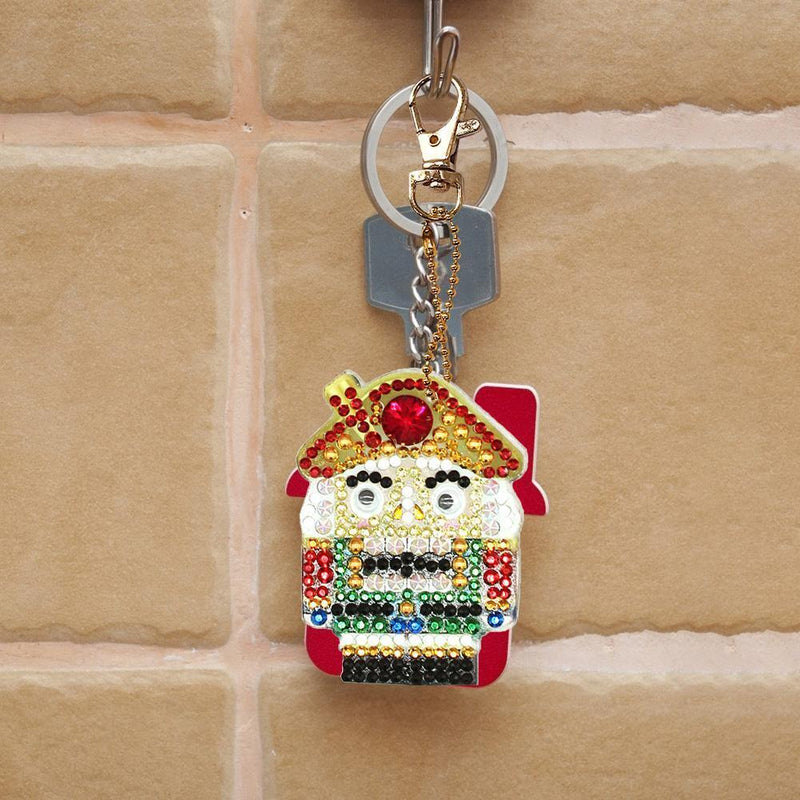 4pcs DIY Soldier Full Drill Special Shaped Diamond Painting Bag Keychains Newly