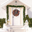 Halloween Decoration Wreath Pumpkin BOO Front Door Halloween Party Hanging.