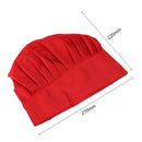 Adjustable Elastic Men Women Mushroom Cap Cooking Kitchen Chef Hats (Red) Newly