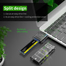 M2 SSD Case M.2 to USB3.0 Gen 1 SATA NGFF Hard Disk Enclosure Box(Black)