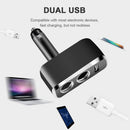 Car Cigarette Lighter Socket Splitter USB Charger Adapter for Phone (Black)