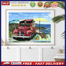 5D DIY Diamond Painting Full Round Drill Beach Car Decor Rhinestone Art Crafts