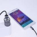 Metal Dual USB 2.1A Car Cigarette Lighter Adapter Charger(Gray+Black) Newly
